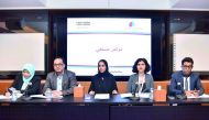 Participants at the QatarDebate, the fourth edition of the International Universities Arabic Debating Championship. Two teams from Qatar University — Boys and Girls — qualified to the octo-finals, in addition to 14 teams from participating countries. 