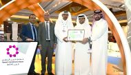 Eng. Badr Mohammed Al Meer, Chief Operating Officer of HIA and Special Adviser to the ACI Asia-Pacific Board, and other officials with the certificate during the 12th ACI Asia-Pacific Regional Assembly in Doha.