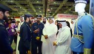 Minister of Administrative Development, Labour and Social Affairs H E Dr Issa bin Saad Al Jafali Al Nuaimi, Sheikh Faisal bin Qasim Al Thani, Founder and Chairman of Al Faisal Without Borders Foundation, Staff Major General Saad bin Jassim Al Khulaifi, Di