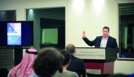 Prof Osamah Khalil during the lecture.
