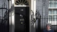 Britain's Prime Minister Theresa May speaks to the media outside 10 Downing Street, in central London, Britain April 18, 2017. Reuters/Toby Melville
