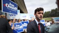 Democrat Jon Ossoff, a former congressional aide, is hoping to wrest away a congressional seat held by Republicans since the 1970s when Georgia's 6th District votes in a special election on Tuesday (AFP Photo/JOE RAEDLE).