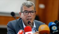 Palestinian Authority official Issa Qaraqee gives a press conference in the Israeli occupied West Bank city of Ramallah on the large number of Palestinians staging hunger strikes in Israeli jails on April 19, 2017. The Palestinians denounced Israel's refu