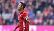 Bayern Munich's Spanish midfielder Thiago Alcantara reacts during the German First division Bundesliga football match between FC Bayern Munich and Mainz 05 in Munich, Germany, on April 22, 2017. (AFP / Christof STACHE)
