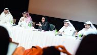 HE Sheikha Al Mayassa bint Hamad bin Khalifa Al Thani along with other dignitaries at the event.