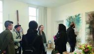 Visitors at the studio.