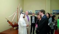 General Manager of the Cultural Village Foundation-Katara, Dr Khalid bin Ibrahim Al Sulaiti, with cultural representatives and academic delegation from the National Council on American-Arab Relations. 