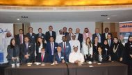 Officials and participants of the  round-table discussion.