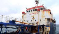 The Stark oil tanker flying the Congolese flag, is seen at the Tripoli seaport on April 29, 2017, after it was seized by the Libyan Navy off the coastal city of Zuwara, about 160 km west of Tripoli, along with another tanker flying the Ukranian flag, for 