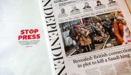 The last print edition of the Independent is pictured in London, March 26 2016 (EPA / WILL OLIVER) 
