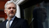 FILE PHOTO: WikiLeaks founder Julian Assange makes a speech from the balcony of the Ecuadorian Embassy, in central London, Britain February 5, 2016. REUTERS/Peter Nicholls/File Photo.