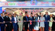 British Ambassador Ajay Sharma inaugurating the British Food Festival 2017 at the newly opened Al Messila branch of Lulu Hypermarkets in Doha, yesterday. Senior officials of Lulu Group, Regional Director, Shaijan M O; Regional Manager, Shanvas  P M; wife 