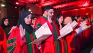 Some of the graduates taking the Hippocratic Oath.