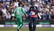 Ireland's William Porterfield shakes hands with England's Joe Root at the end of the match. (Reuters / Paul Childs Livepic)