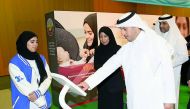 Prime Minister and Interior Minister H E Sheikh Abdullah bin Nasser bin Khalifa Al Thani during the opening of 5th Middle East Forum on Quality and Safety in Healthcare, at Qatar National Convention Center.