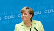 German Chancellor Angela Merkel addresses a news conference after the Schleswig-Holstein regional state elections, in Berlin, Germany, May 8, 2017. REUTERS/Fabrizio Bensch
