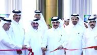 Mohammed Ahmed Al Ubaidali, member of the board of directors of Qatar Chamber (left); Mohammed bin Tawar Al Kawari, Vice-Chairman of QC; Dr Khalid Al Hur, Director of Higher Education Institute; Sheikh Khalifa bin Jassim Al Thani (fourth right), Chairman 