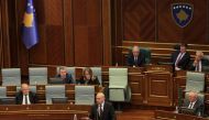 Kosovo's Prime Minister Isa Mustafa attends a parliament session in Pristina, Kosovo, May 10, 2017. REUTERS/Agron Beqiri
