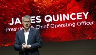  Coca-Cola Co.'s James Quincey delivers a speech during a presentation in Paris, France, Jan. 19, 2016. REUTERS/Benoit Tessier 
