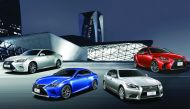 Various Lexus models on display.