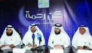 From Left: RAF officials Mohamad Rashid Al Marri, Head of the Community Services Department; Dr Mohammad Salah Ibrahim, Deputy General Manager; Ahmad Yusuf Fakhro, Head of Financial Resources and Media Section; and Ali Mohammed Mubarak, Executive Director