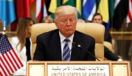U.S. President Donald Trump takes his seat before his speech to the Arab Islamic American Summit in Riyadh, Saudi Arabia May 21, 2017. REUTERS/Jonathan Ernst