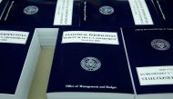 FILE PHOTO - President Donald Trump's FY2018 budget is seen printed at the Government Publishing Office in Washington, U.S. on May 19, 2017. REUTERS/Yuri Gripas/File Photo
