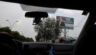 A billboard with the picture of Alfredo del Mazo of Institutional Revolutionary Party (PRI), candidate for governor of the State of Mexico, is seen in Metepec, State of Mexico.
