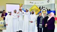 The winners of Traffic Safety Ambassadors Program with officials.