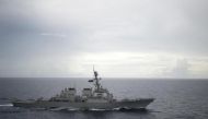 Guided-missile destroyer USS Decatur (DDG 73) operates in the South China Sea as part of the Bonhomme Richard Expeditionary Strike Group (ESG) in the South China Sea. Diana Quinlan/U.S. Navy/Handout via REUTERS.