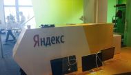 Unplugged computer monitors are seen through a glass door in the office of the Russian internet group Yandex in Kiev, Ukraine, May 29, 2017. REUTERS/Valentyn Ogirenko
