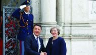 British Prime Minister Theresa May shakes hand with Matteo Renzi during a meeting in Rome, July 27, 2016 (REUTERS / Remo Casilli). Sterling, hammered by a slump for Prime Minister Theresa May's Conservatives in opinion polls last week, recovered after wee