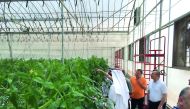 The Turkish delegation visiting a farm in Qatar.