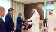 Indonesia's Deputy Minister of Foreign Affairs Dr Abdurrahman Mohammad Fachir paid a courtesy call on Foreign Minister H E Sheikh Mohammed bin Abdulrahman Al Thani. 