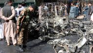 Afghan security force inspects at the site of a blast in Herat, Afghanistan June 6, 2017. REUTERS/Mohammad Shoib.