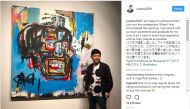 Screen shot of the Instagram post Yusaku Maezawa announcing his purchase of an $110.5 million Basquiat masterpiece.