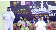 Dignitaries at the Ramadan Youth Meet hosted by Doha International Center for Interfaith Dialogue for the Indian community. 