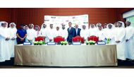 Officials during the event at Stenden University Qatar. 
