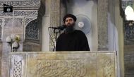 Image grab taken from a propaganda video released on July 5, 2014 by al-Furqan Media allegedly shows the leader of the Islamic State (IS) Abu Bakr al-Baghdadi. (AFP / AL-FURQAN MEDIA)