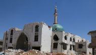 The damaged Al-Rahman mosque is pictured at al-Nuaimah village in Deraa province, Syria June 17, 2017. (REUTERS/Alaa al-Faqier)