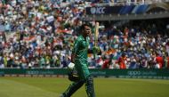  Pakistan's Fakhar Zaman acknowledges the crowd as he walks off after losing his wicket. (Action Images via Reuters / Paul Childs Livepic)