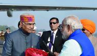 Bihar Governor Ram Nath Kovind seeing off Prime Minister Narendra Modi on his departure from Patna, recently.