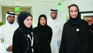 H E Sheikha Hind bint Hamad Al Thani, Vice-Chairperson and CEO of Qatar Foundation (QF), during her visit to Qatar Biobank.