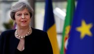 British Prime Minister Theresa May arrives at the EU summit in Brussels, Belgium, June 22, 2017. REUTERS/Gonzalo Fuentes
