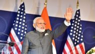 This handout photograph from the Indian Press Information Bureau (PIB) taken on June 25, 2017 shows Indian Prime Minister Narendra Modi attending a reception to meet members of the Indian community in the United States, in Washington DC on June 25, 2017. 