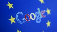 FILE PHOTO: Google and European Union logos are seen in this April 15, 2015 photo illustration. REUTERS/Dado Ruvic/Illustration/File Photo