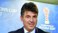 Massimo Busacca, FIFA Head of Refereeing, during a press conference at Saint Petersburg Stadium on Monday.