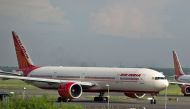 This file photo shows Air India planes preparing for take-off at Indira Gandhi International Airport in New Delhi. (AFP / MANAN VATSYAYANA)