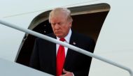 U.S. President Donald Trump arrives at Joint Base Andrews, Maryland, U.S., upon his return to Washington after a weekend at the Trump National Golf Club in Bedminster, New Jersey, July 3, 2017. REUTERS/Yuri Gripas.