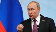 Russia's President Vladimir Putin attends a final press conference on the second day of the G20 Summit in Hamburg, Germany, July 8, 2017. (AFP / POOL / Alexander Zemlianichenko)
